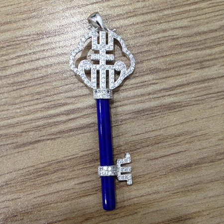 SJ1641_a925银镶青金石 钥匙 吊坠580.jpg